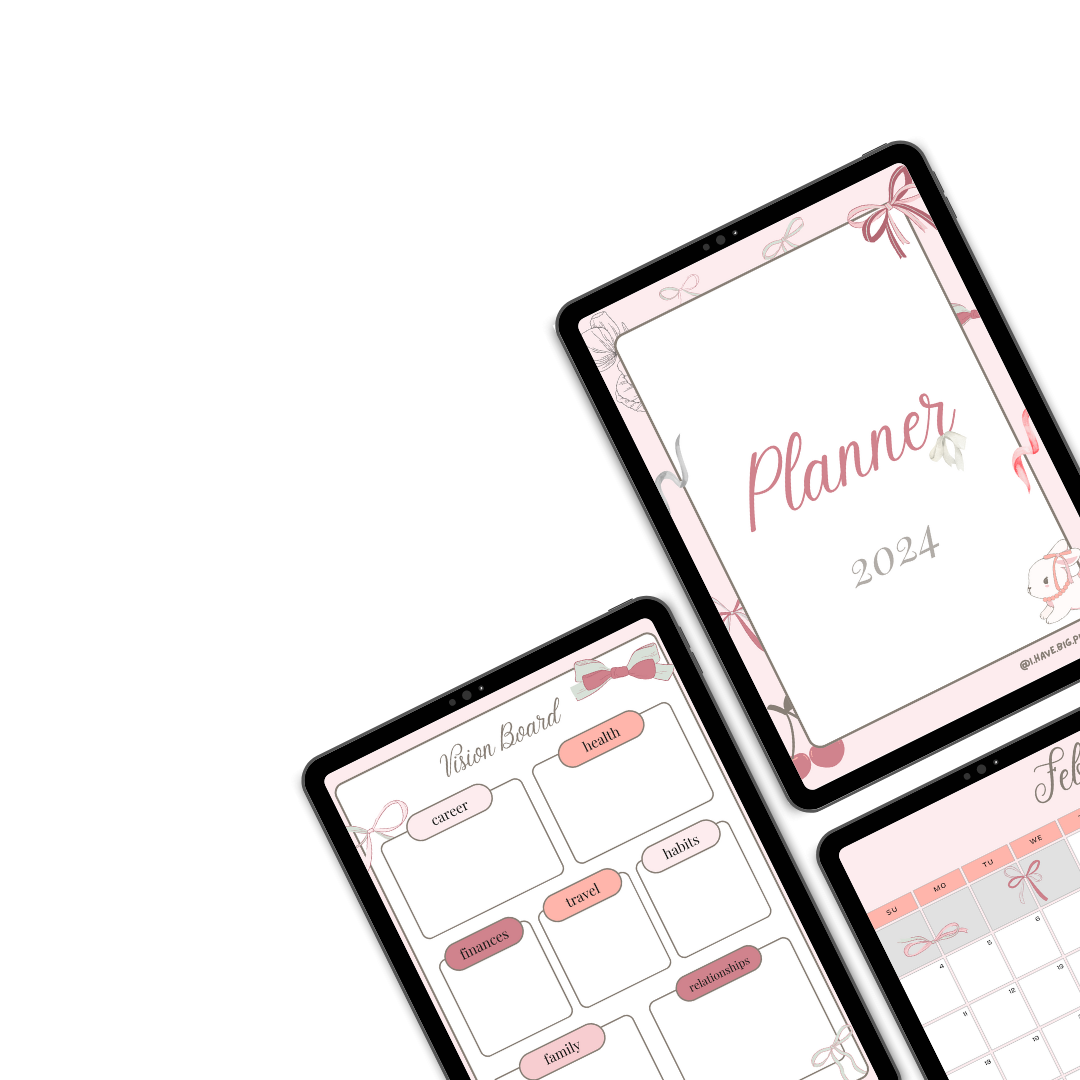 (DIGITAL) Coquette Planner + BONUS Weekly & Daily pages!